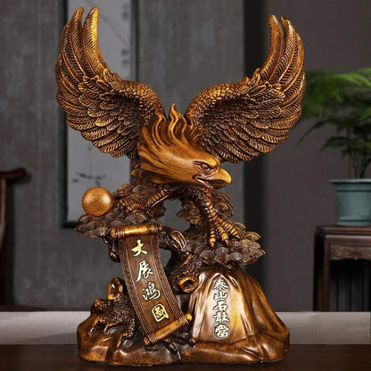 Grand Exhibition Grand Plan Dapeng Eagle Decoration New Chinese Office Home Decoration Company Opening Gift