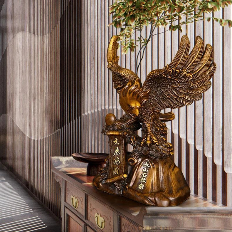 Grand Exhibition Grand Plan Dapeng Eagle Decoration New Chinese Office Home Decoration Company Opening Gift