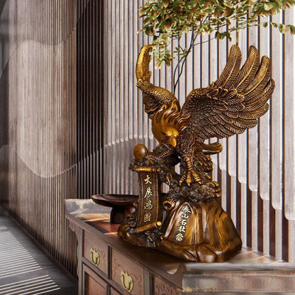 Grand Exhibition Grand Plan Dapeng Eagle Decoration New Chinese Office Home Decoration Company Opening Gift