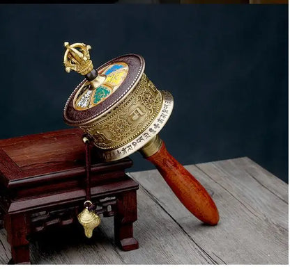 Greco-Buddhist Tibet Nepal Temple Buddhism the Brilliant Mantra of Six Words Blessing chant Turning Scripture Vajra prayer wheel