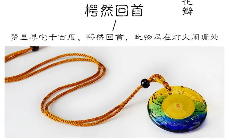 Greco-Buddhist pocket travel efficacious Auspicious Buddhist Amulet Exorcise evil spirits Shurangama Mantra Crystal Pendant