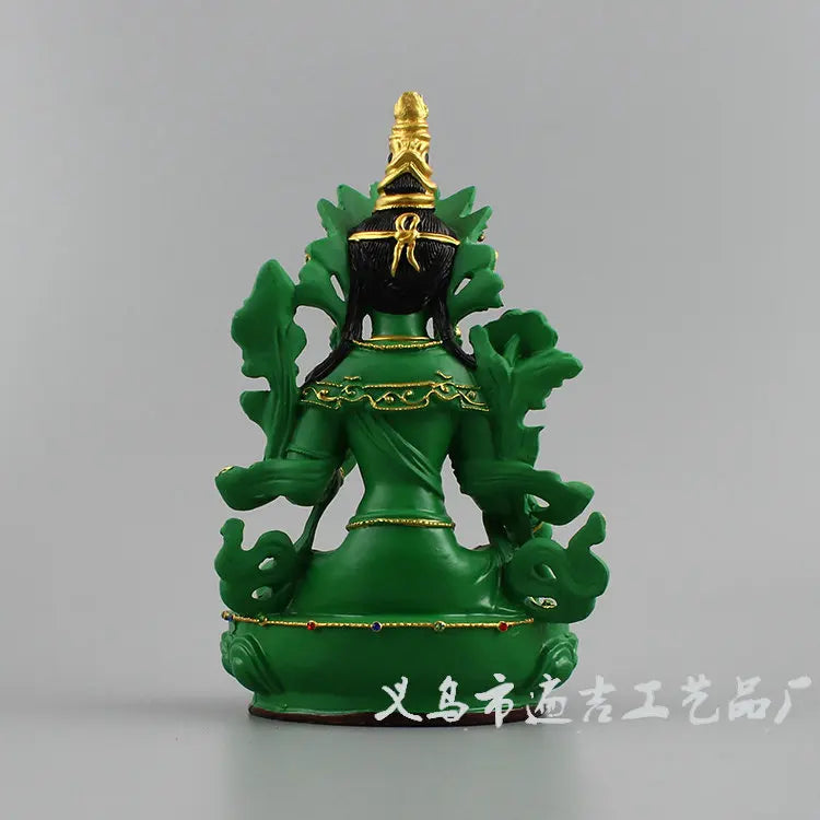 Green Tara Buddha painting Green Tara Bodhisattva Avalokitesvara Buddha resin crafts Buddha ornaments.