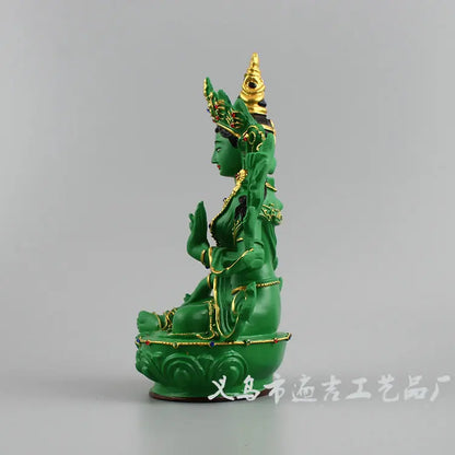 Green Tara Buddha painting Green Tara Bodhisattva Avalokitesvara Buddha resin crafts Buddha ornaments.