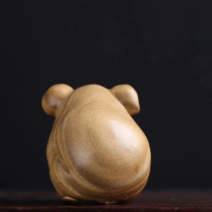 Green sandalwood 6cm Traditional Chinese Chinese Zodiac Pig Office Decoration Feng Shui Real Wood Mascot Collection
