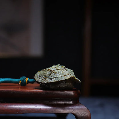 Green sandalwood 6cm Turtle Shell Office Decoration Feng Shui Pendant Car Hanging Bag Pendant Mascot Collection