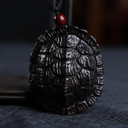 Green sandalwood 6cm Turtle Shell Office Decoration Feng Shui Pendant Car Hanging Bag Pendant Mascot Collection