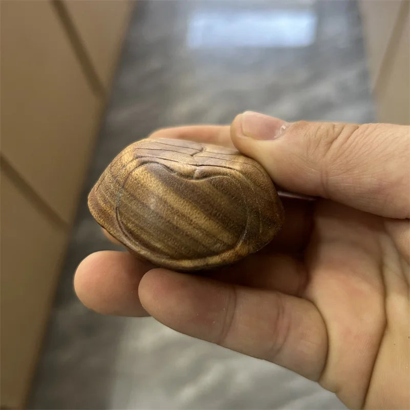Green sandalwood carving copper money rich turtle shell decoration piece play hand  piece home decoration creative crafts