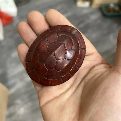 Green sandalwood carving copper money rich turtle shell decoration piece play hand  piece home decoration creative crafts