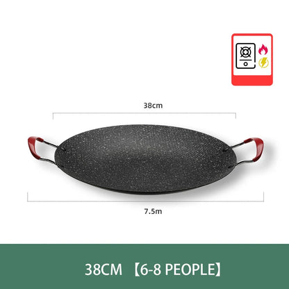 Grill Pan Korean Round Non-Stick Barbecue Plate Outdoor Travel Camping Frying Pan Barbecue Accessories