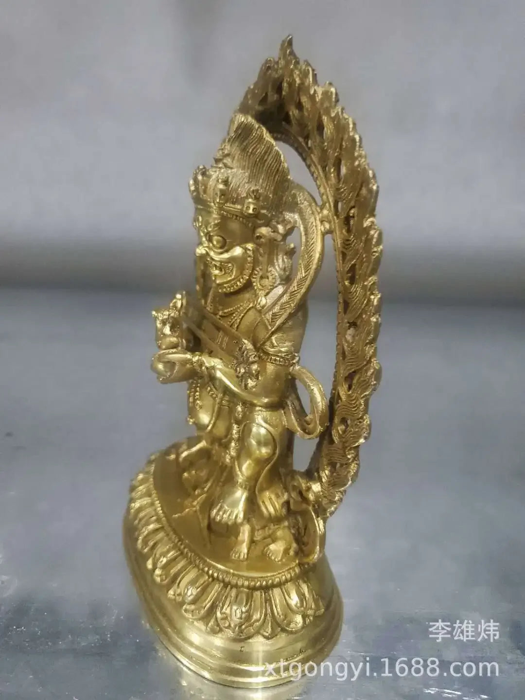 Grosir Patung Buddha Tantrik Mahagala Langit Hitam Dua Lengan Perunggu