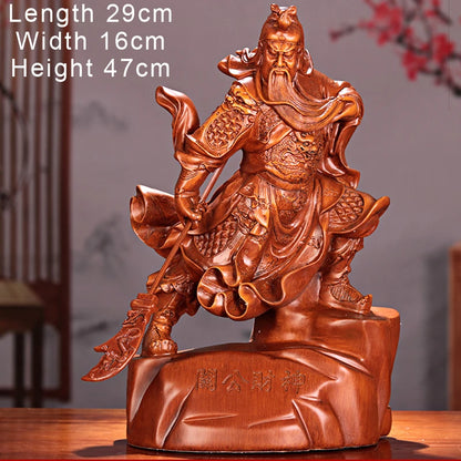 Guan Gong Buddha Sculpture Decor, Home Buddha Hall Office Living Room Decorations, Second Master of Dadaoguan, Resin crafts, 1Pc