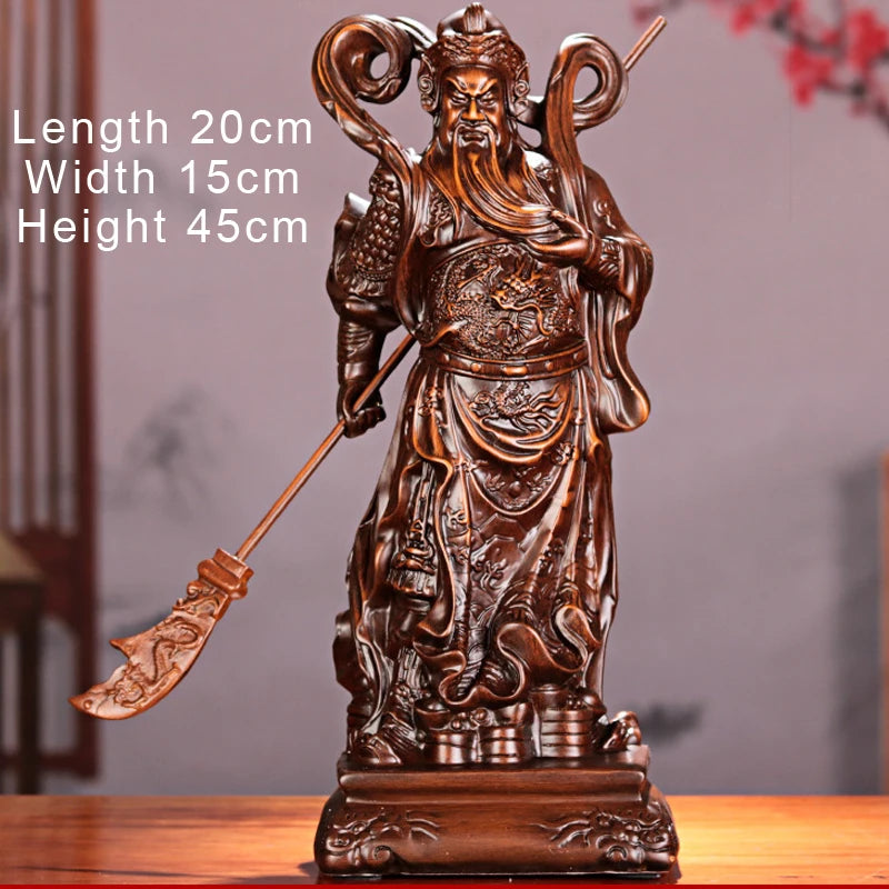 Guan Gong Buddha Sculpture Decor, Home Buddha Hall Office Living Room Decorations, Second Master of Dadaoguan, Resin crafts, 1Pc