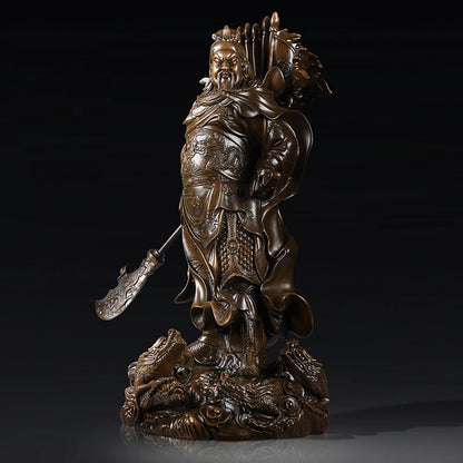 Guan Gong Buddha Sculpture Decor, Home Buddha Hall Office Living Room Decorations, Second Master of Dadaoguan, Resin crafts, 1Pc