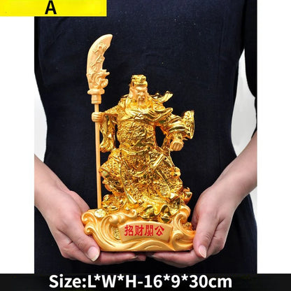 Guan Gong Decoration Guan Gong Statue Wu Cai Shen Ye Buddha Statue Zhao Cai Crafts Furniture TV Cabinet Xuan Guan Decoration