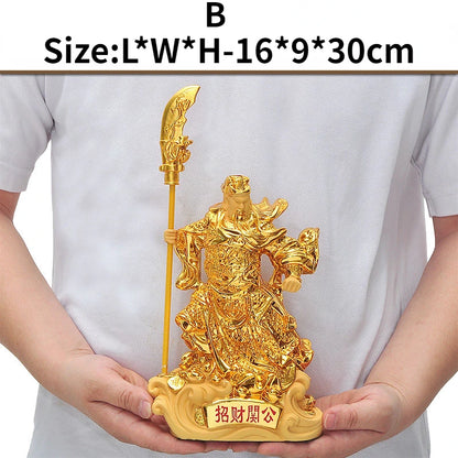 Guan Gong Decoration Guan Gong Statue Wu Cai Shen Ye Buddha Statue Zhao Cai Crafts Furniture TV Cabinet Xuan Guan Decoration