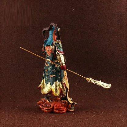 Guan Yu Sculptures Sangharama Bodhisattva Resin Painting Buddha Statues Dharma Wealth Room Home Decor
