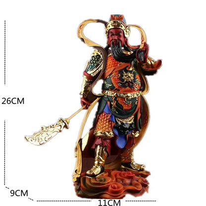 Guan Yu Sculptures Sangharama Bodhisattva Resin Painting Buddha Statues Dharma Wealth Room Home Decor