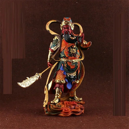 Guan Yu Sculptures Sangharama Bodhisattva Resin Painting Buddha Statues Dharma Wealth Room Home Decor