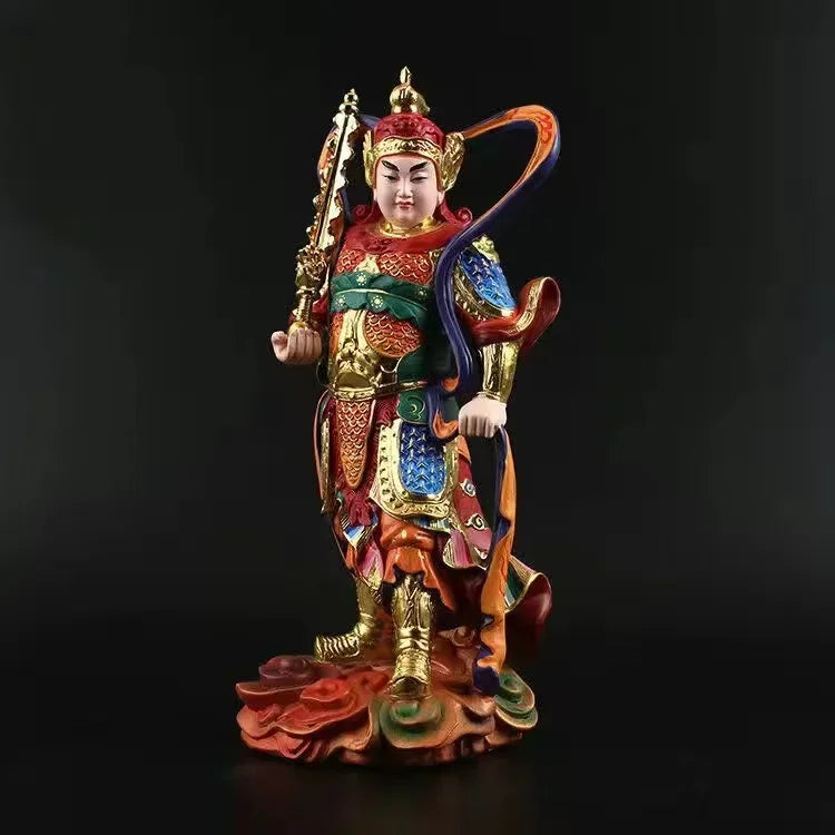 Guan Yu Sculptures Sangharama Bodhisattva Resin Painting Buddha Statues Dharma Wealth Room Home Decor