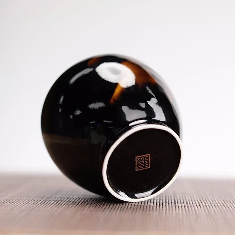 Guanfu Glaze Tea Pot Guanfu Collection Style Antique Glaze Jingdezhen Tea Set Accessories Pu'er Tea Tieguanyin Tea Storage Pot T