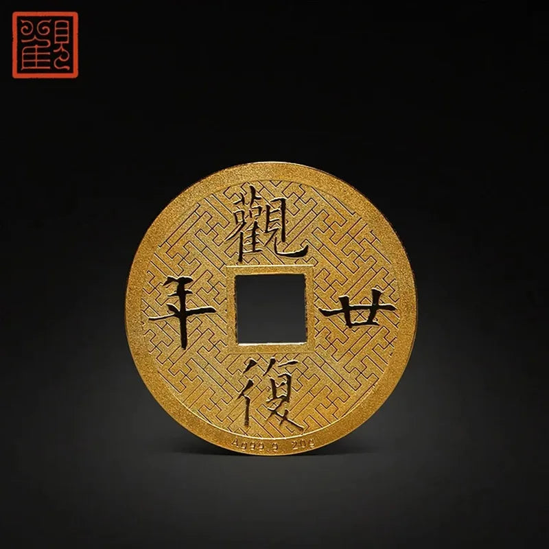 Guanfu Museum 20 Th Anniversary of Launch Commemorative Medal Set Ag99.9 Sterling Silver Gold-Plated Collection Commemorative Gi
