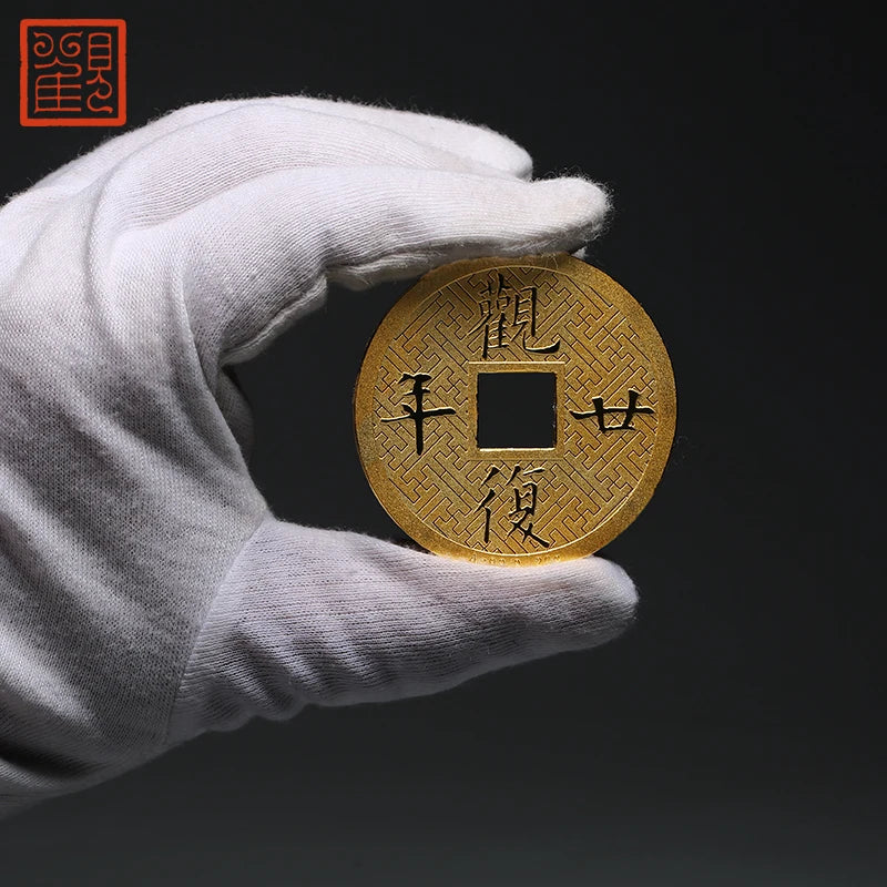Guanfu Museum 20 Th Anniversary of Launch Commemorative Medal Set Ag99.9 Sterling Silver Gold-Plated Collection Commemorative Gi