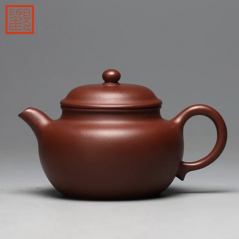 Guanfu Museum Cinnabar Sand Antique Purple Clay Teapot Yixing Purple Clay Teapot Oolong Tea Iron Pu'er Tea Home Office Pot Teawa