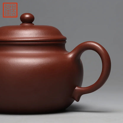 Guanfu Museum Cinnabar Sand Antique Purple Clay Teapot Yixing Purple Clay Teapot Oolong Tea Iron Pu'er Tea Home Office Pot Teawa