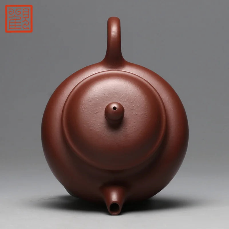 Guanfu Museum Cinnabar Sand Antique Purple Clay Teapot Yixing Purple Clay Teapot Oolong Tea Iron Pu'er Tea Home Office Pot Teawa