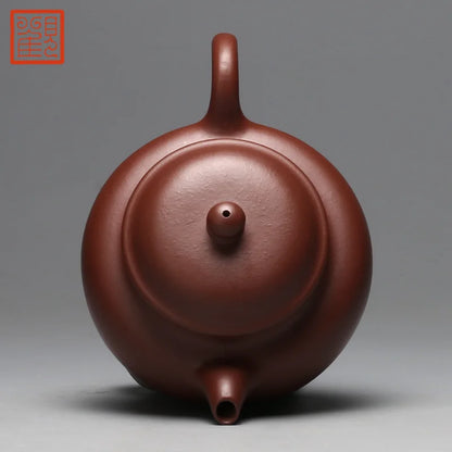 Guanfu Museum Cinnabar Sand Antique Purple Clay Teapot Yixing Purple Clay Teapot Oolong Tea Iron Pu'er Tea Home Office Pot Teawa