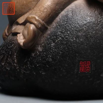 Guanfu Museum Decoration Taiwan Ironstone Free Creative Crafts Study Antique Shelf Decoration Tea Ornaments Holiday Gift to Give