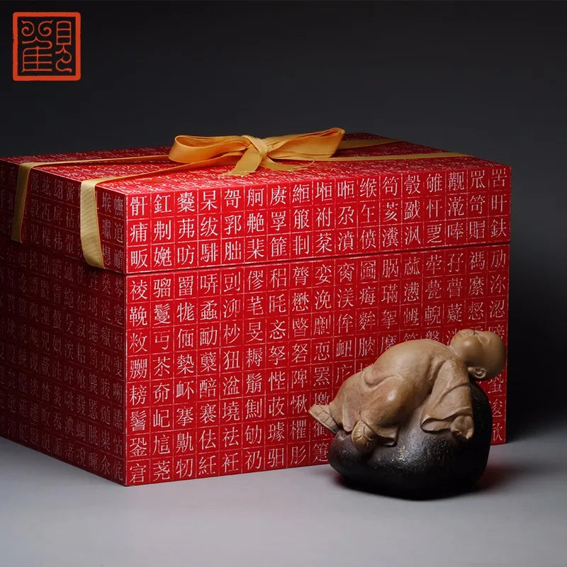 Guanfu Museum Decoration Taiwan Ironstone Free Creative Crafts Study Antique Shelf Decoration Tea Ornaments Holiday Gift to Give