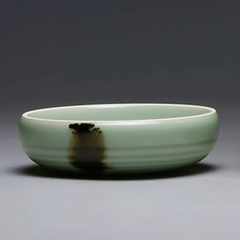 Guanfu Museum Dudu Collector's Edition Ma Weidu Same Style Official Longquan Celadon Feiqing Tea Cup Sterling Silver Filter Scre