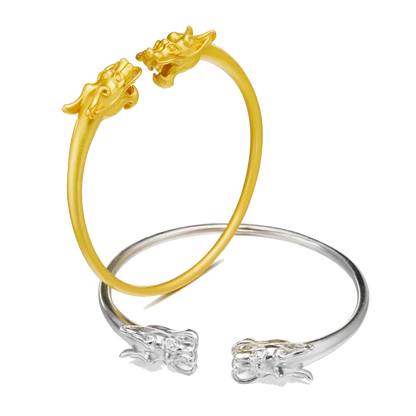 Guanfu Museum Faucet Silver Bracelet 925 Silver Men and Women Couple Love Gift Gold Plated Gift for Mother