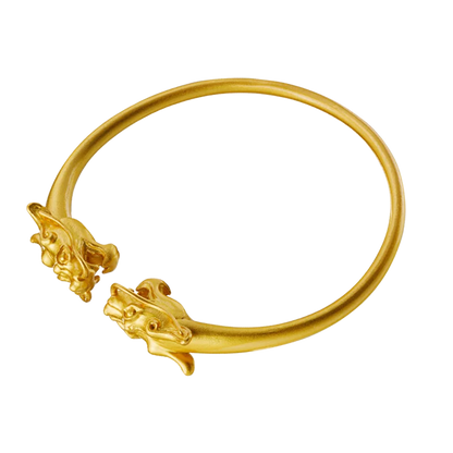 Guanfu Museum Faucet Silver Bracelet 925 Silver Men and Women Couple Love Gift Gold Plated Gift for Mother