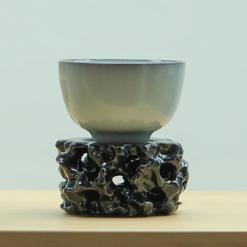 Guanfu Museum Grand View Green Song Cup Official Kiln Household Jingdezhen Kung Fu Tea Cup Ceramic Official Kiln Official Glaze