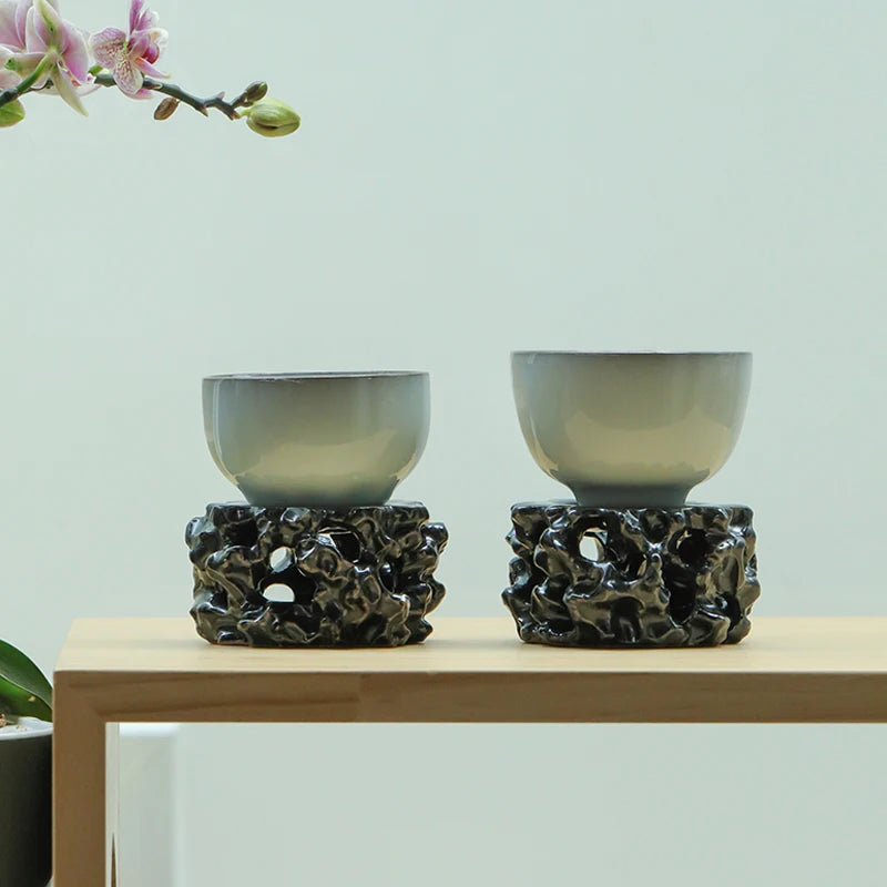 Guanfu Museum Grand View Green Song Cup Official Kiln Household Jingdezhen Kung Fu Tea Cup Ceramic Official Kiln Official Glaze