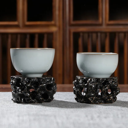 Guanfu Museum Grand View Green Song Cup Official Kiln Household Jingdezhen Kung Fu Tea Cup Ceramic Official Kiln Official Glaze