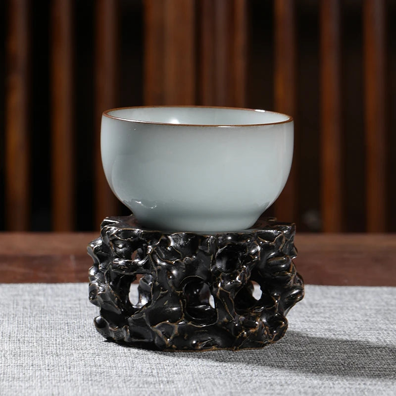 Guanfu Museum Grand View Green Song Cup Official Kiln Household Jingdezhen Kung Fu Tea Cup Ceramic Official Kiln Official Glaze