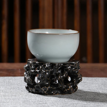 Guanfu Museum Grand View Green Song Cup Official Kiln Household Jingdezhen Kung Fu Tea Cup Ceramic Official Kiln Official Glaze