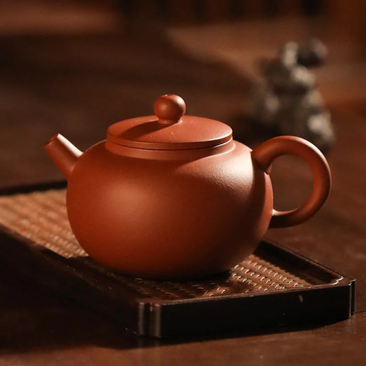 Guanfu Museum HR Zisha Teapot Yixing Plain Cement Real Zisha Zisha Teapot Oolong Tea Tieguanyin Pu'er Teapot Kung Fu Teapot Tea