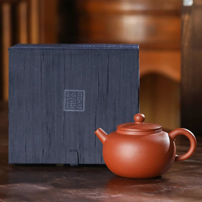 Guanfu Museum HR Zisha Teapot Yixing Plain Cement Real Zisha Zisha Teapot Oolong Tea Tieguanyin Pu'er Teapot Kung Fu Teapot Tea