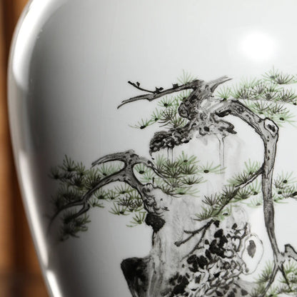Guanfu Museum: Hesong Lingxiaoxiao Porcelain Tea Pot Pu'er Tea Tea Box Storage Tea Caddy Tea Storage Pot Tea Caddy Ceramic Pot