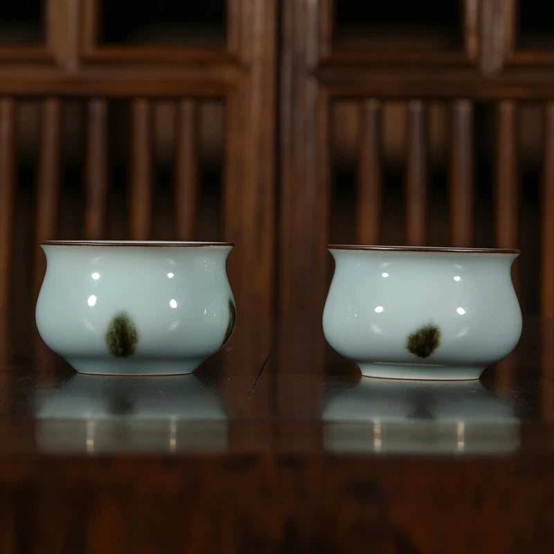 Guanfu Museum Highly Recommended Guanfu Dudu Series-Longquan Celadon Official Longquan Celadon Feiqing Tea Cup Office Water Cup