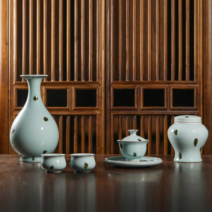 Guanfu Museum Highly Recommended Guanfu Dudu Series-Longquan Celadon Official Longquan Celadon Feiqing Tea Cup Office Water Cup
