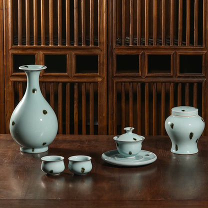 Guanfu Museum Highly Recommended Guanfu Dudu Series-Longquan Celadon Official Longquan Celadon Feiqing Tea Cup Office Water Cup