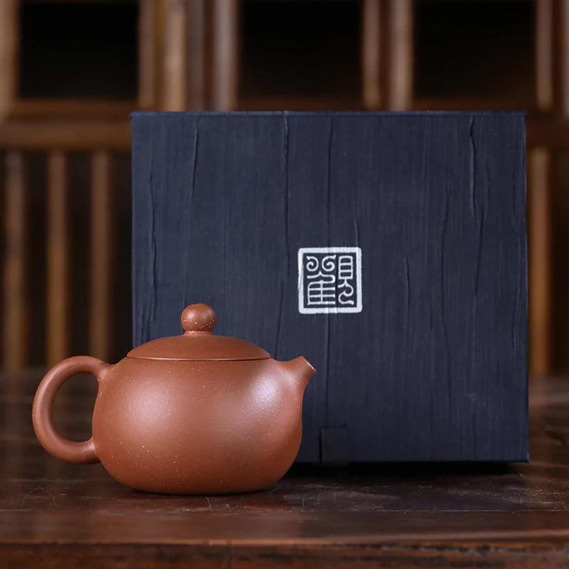 Guanfu Museum Jade Milk Xishi Purple Sand Pot Classic Descending Slope Mud Real Purple Sand Teapot Tieguanyin Pu'er Oolong Tea H