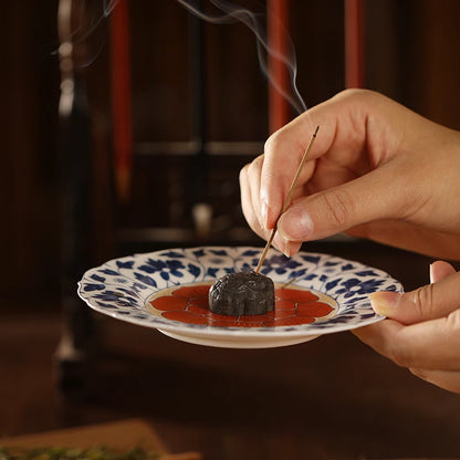 Guanfu Museum Jinse Huannian Incense Set Ancient Style Pot Tray Ornamental Practical Agarwood Creative Gift Incense Holder Play