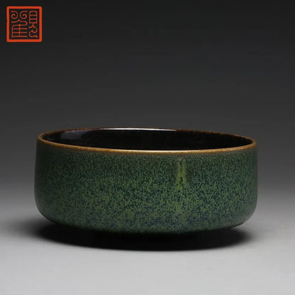 Guanfu Museum Landscape Room Tea Bowl Chinese Household Tea Cake Tray Tea Bowl Kiln Baked Fruit Snack Tea Plate Pot Tray Point T