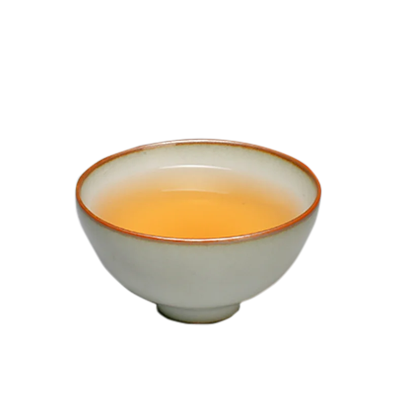 Guanfu Museum Longquan Official Glaze Tea Master Cup Purple Mouth Iron Foot Enameled Cast Iron Thick Pu'er Ice Crack Tea Bowl Gr